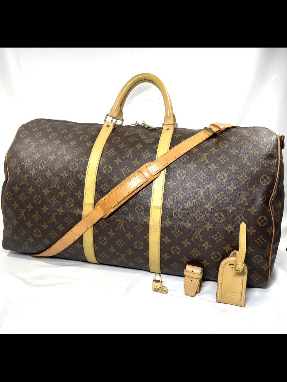 Louis Vuitton Brown Monogram Canvas Duffel with Vachetta Trim